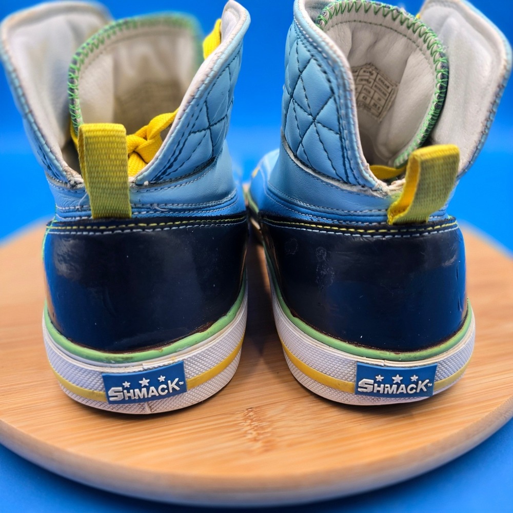 Rare Shmack Crowbar High Top Blue Lime Y2K Streetwear Shoes‎ Men's 8.5 - Picture 4 of 9
